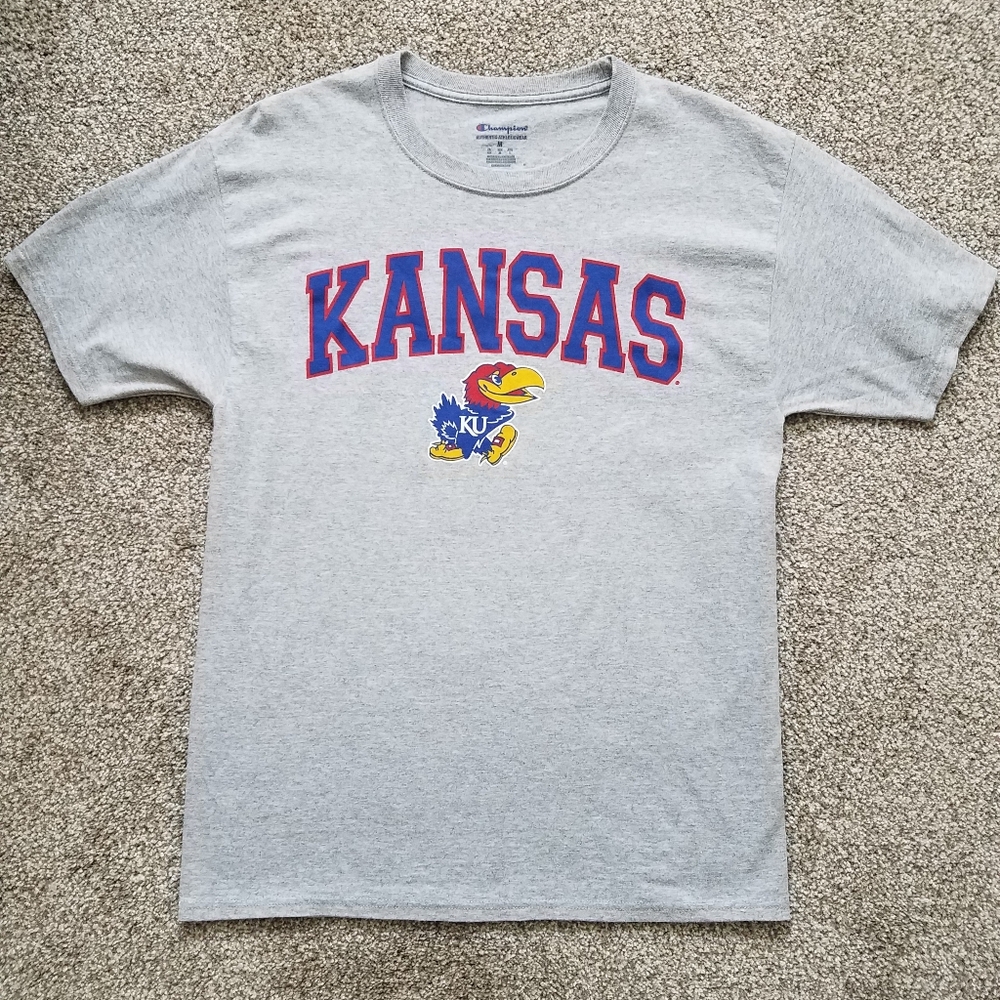 Champion Kansas Jayhawks T-Shirt | Unisex | Grey | Medium (2/2)